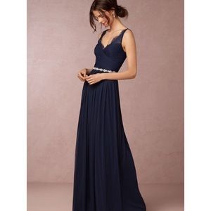 Bhldn Navy Fleur Dress